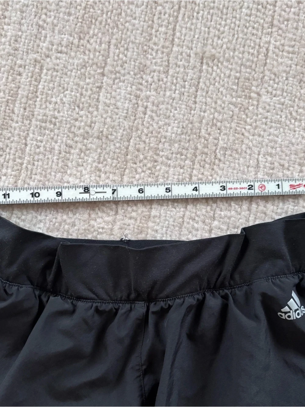 adidas Black Shorts with White Trim